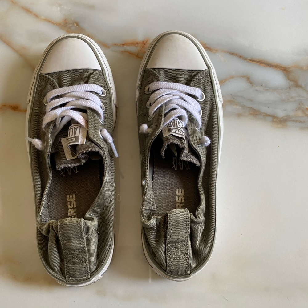 Converse Khaki Canvas Sneakers